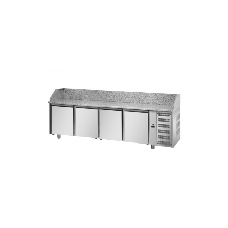 Banco preparazione pizza 4 porte per teglie 60x40