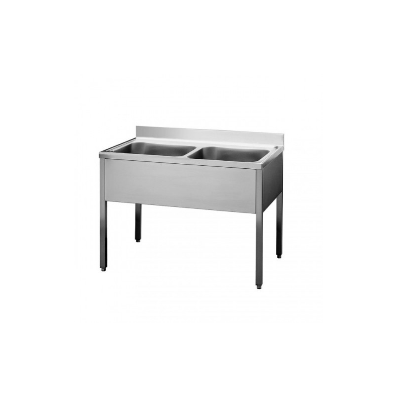 Lavatoio due lavelli su gambe 120X60X90
