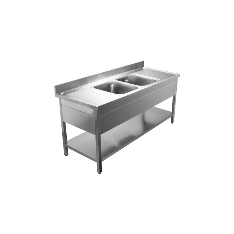 Lavatoio con basamento su gambe 200X70X90