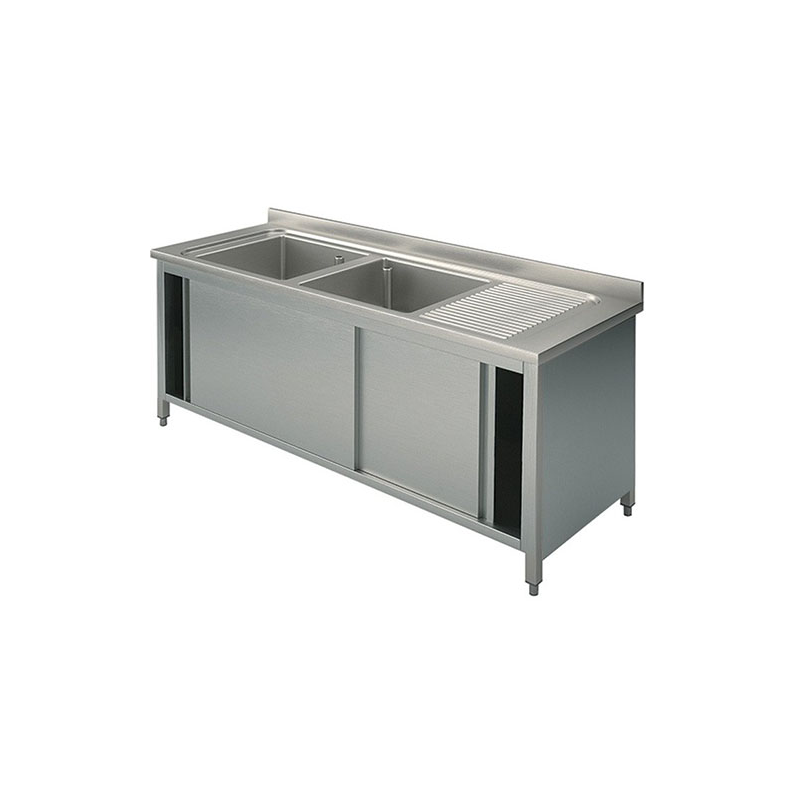 Cupboard sinks with sliding doors 140X70X90