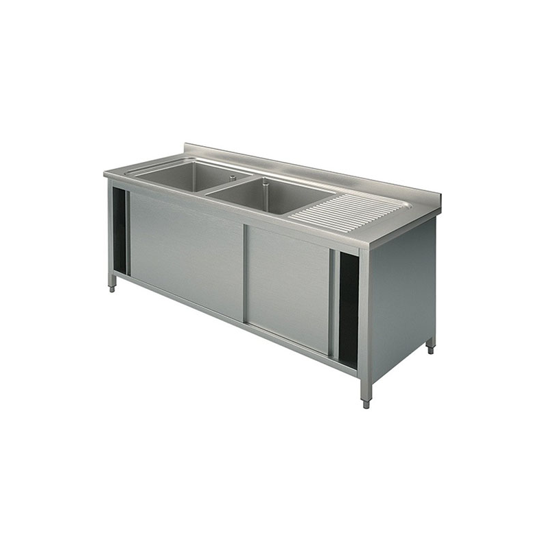 Cupboard sinks with sliding doors 140X60X90