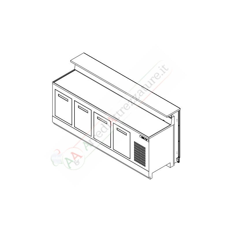 Refrigerated Bar Counter L200 Without Easy Sink