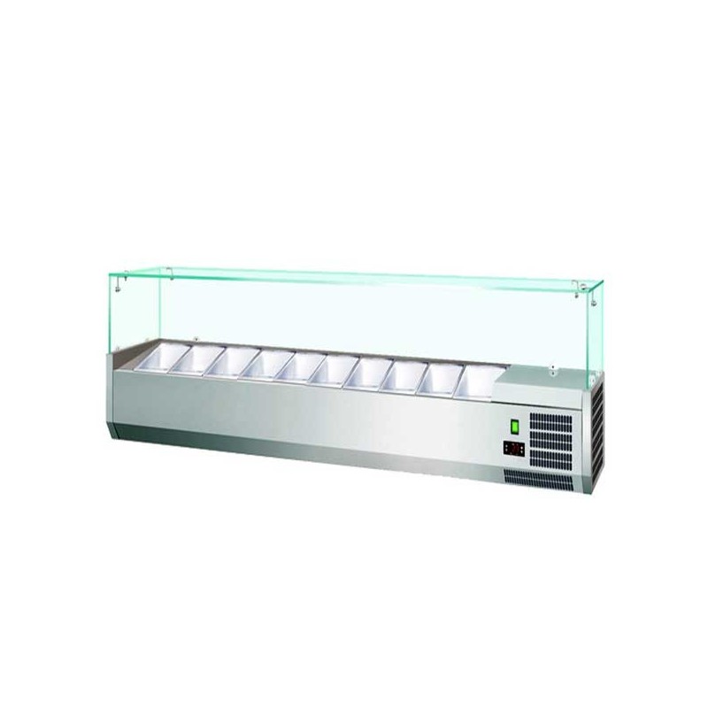 Refrigerated showcase holding condiments 200 cm