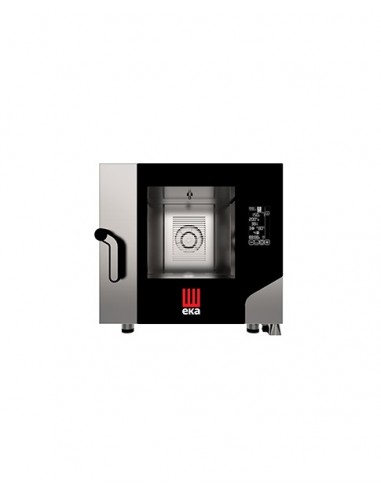 FORNO A CONVEZIONE GAS COMBINATO VAPORE 5 TEGLIE 1/1 GN CON PANNELLO DIGITALE TOUCH CON TECNOLOGIA BLACK MASK