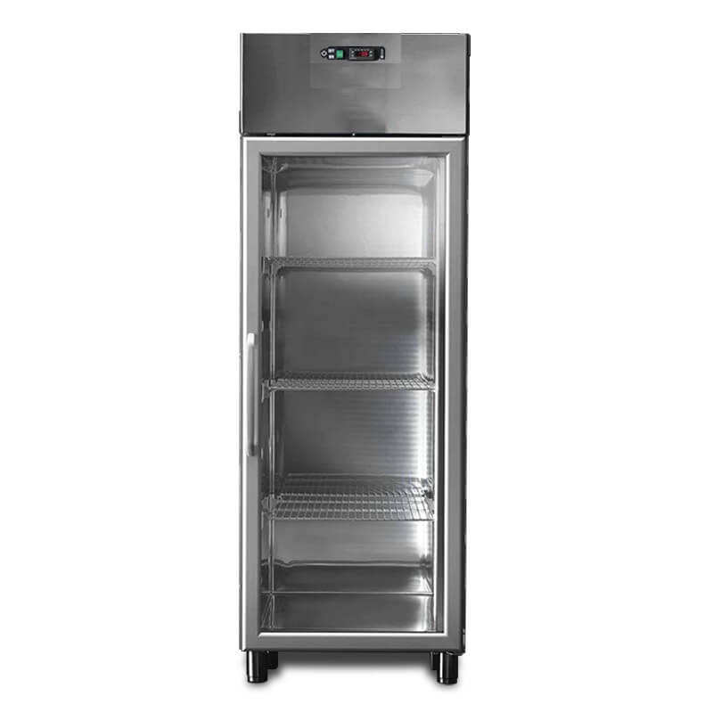 Armadio frigorifero inox 600 lt anta vetro