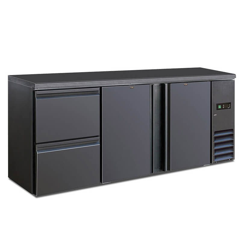 Refrigerated ventilated back counter fridge 432 liters