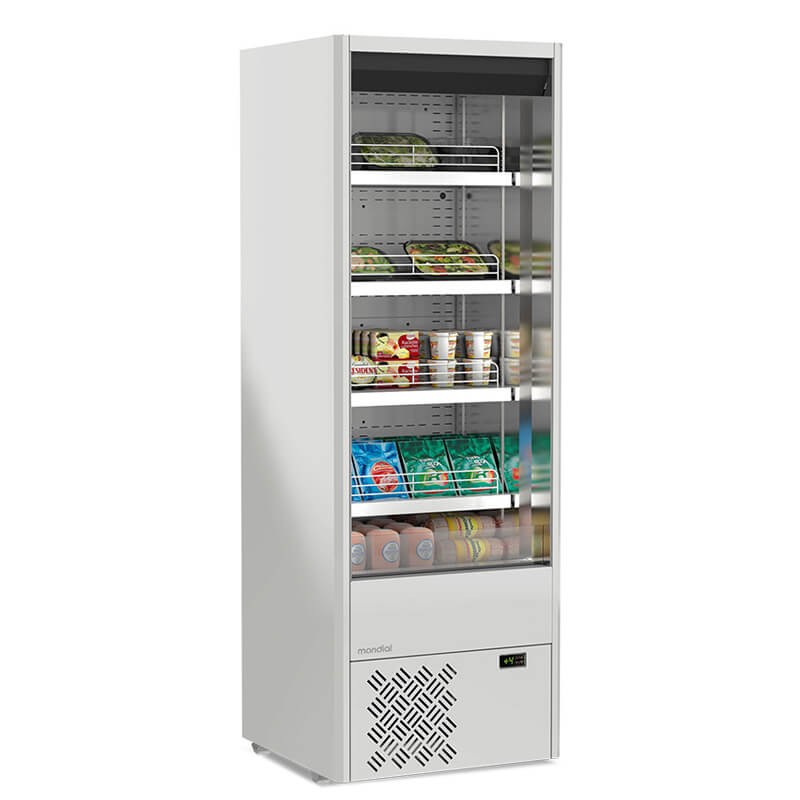 Supermarket 64 cm deep ventilated wall refrigerator with 438 liters