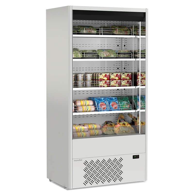 Supermarket 64 cm deep ventilated wall refrigerator with 657 liters
