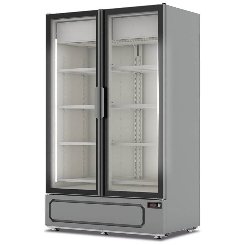 Ventilated wall cabinet 1215 liters normal temperature with 2 white hinged doors