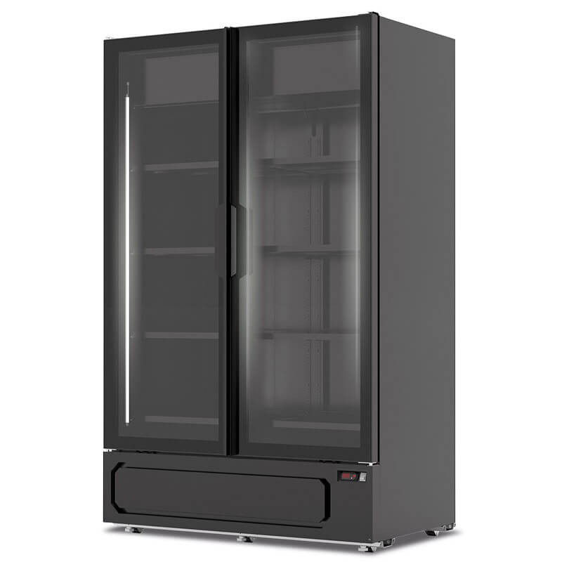 Ventilated wall cabinet 1215 liters normal temperature with 2 gray hinged doors