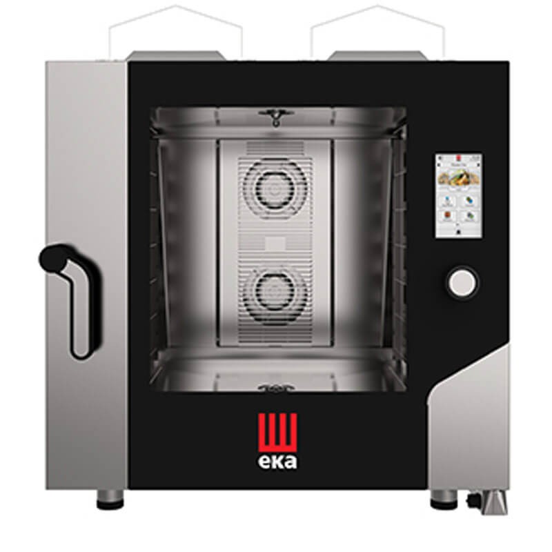 Forno a gas combinato convezione vapore 6 teglie 60 x 40 cm con TOUCH SCREEN
