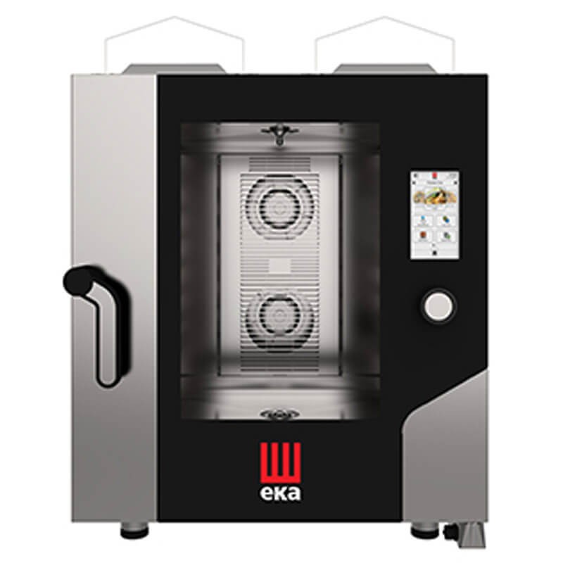 Forno a gas combinato convezione vapore 7 teglie 1/1 GN TOUCH SCREEN