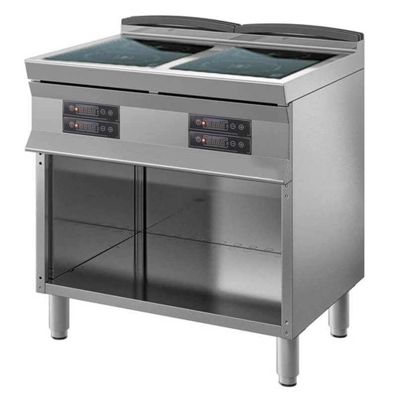 Cucina professionale piano cottura a induzione 4 piastre da 900