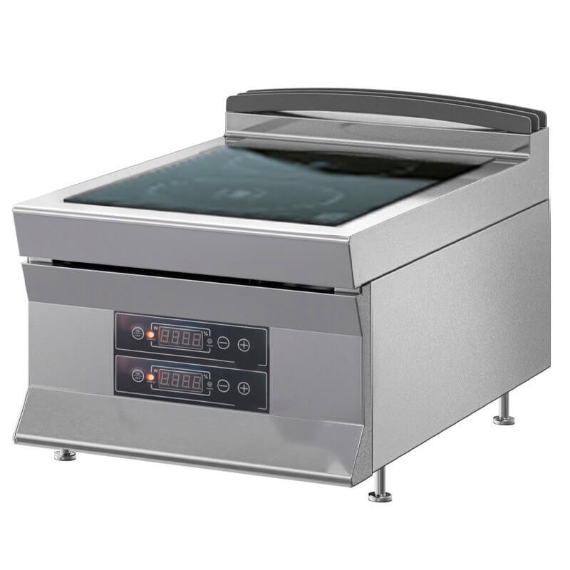 Cucina professionale piano cottura a induzione da banco 2 piastre da 900 potenziata