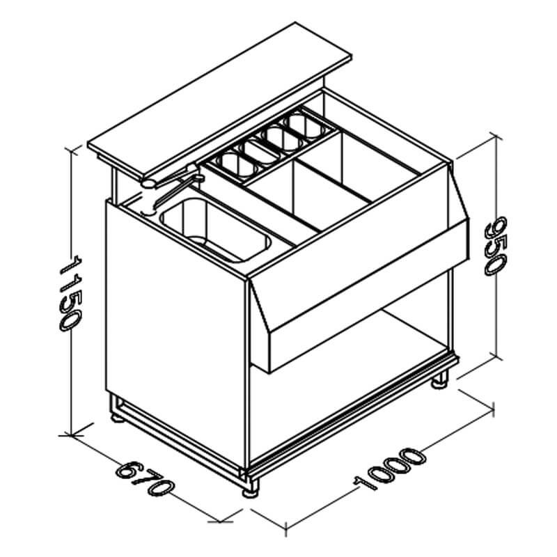 Banchi Work Station 1000 mm Larghezza