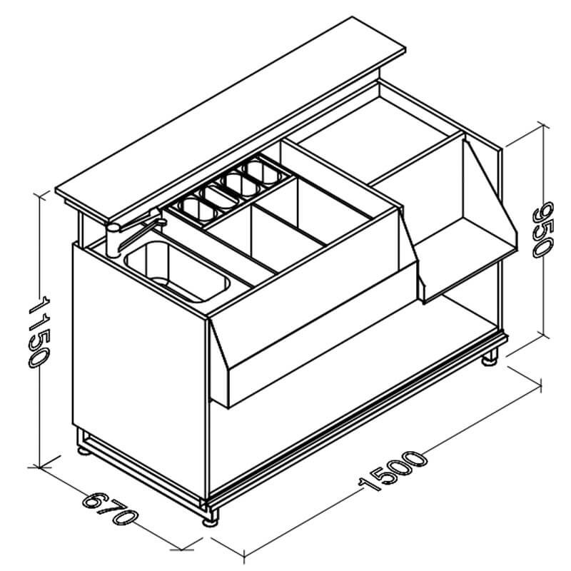 Work Station benches 1000 mm Width