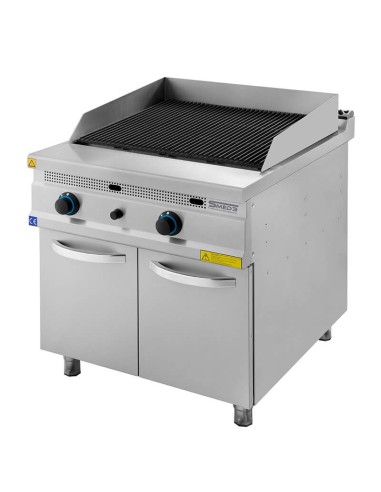 Griglia in ghisa con valvola gas di sicurezza 800 mm