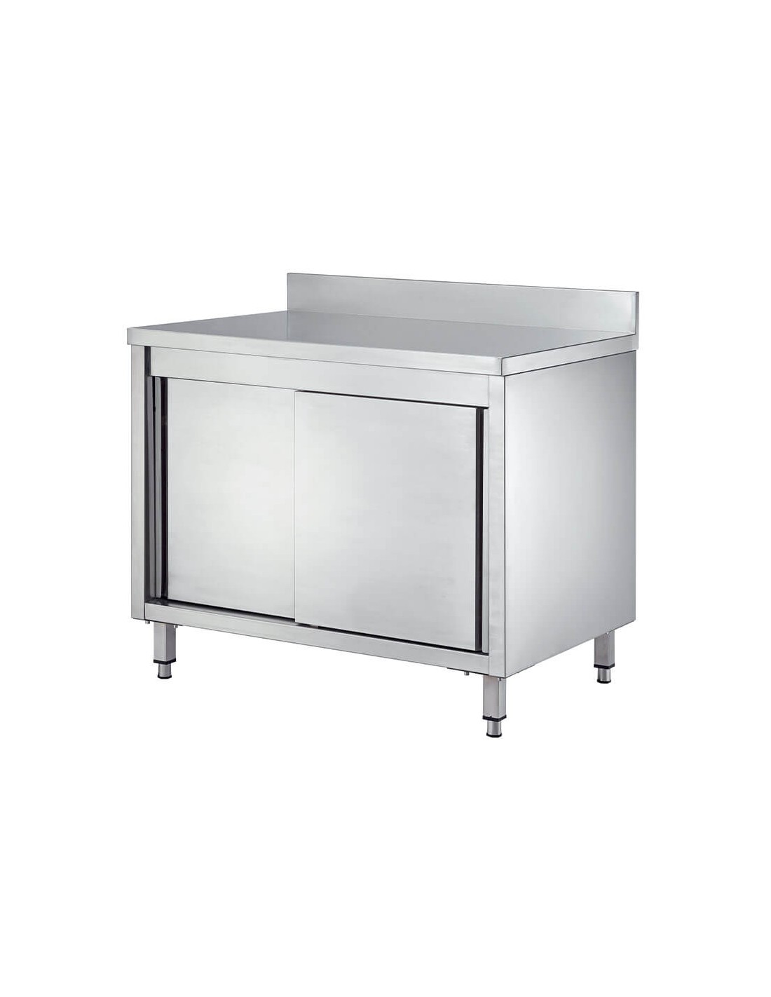 Tavolo inox senza cornice sulle gambe. Prof. 70