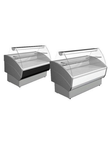 Static refrigerated counter 1700 mm curved glass