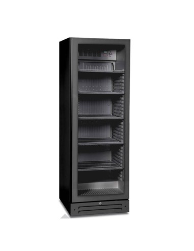 360 liter black professional static display fridge -2 °C / +6 °C
