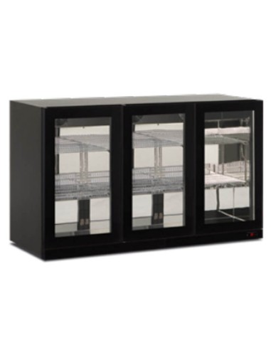Frigo bibite sottobanco ventilato 3 porte in vetro 293 litri -2 °C / +10 °C