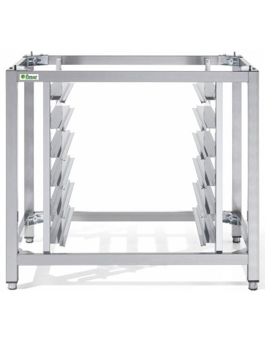 Oven support with stainless steel structure