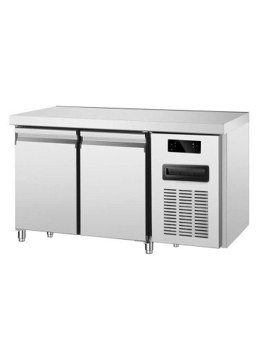 Tavolo refrigerato professionale a due sportelli in acciaio inox