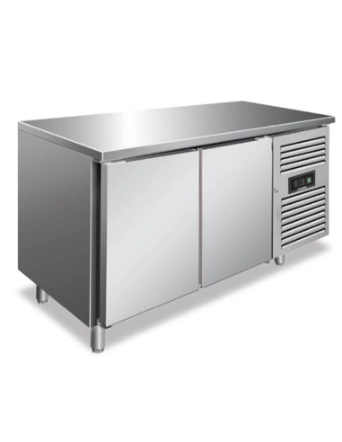 Tavolo Refrigerato Professionale 2 Porte 314L - Acciaio Inox AISI 304, Refrigerazione Ventilata, -2°/+8°C