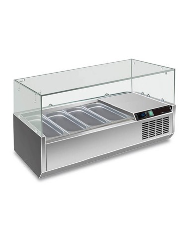 Vetrina Portacondimenti Refrigerata 120 cm GN 1/3 x 4 vaschette