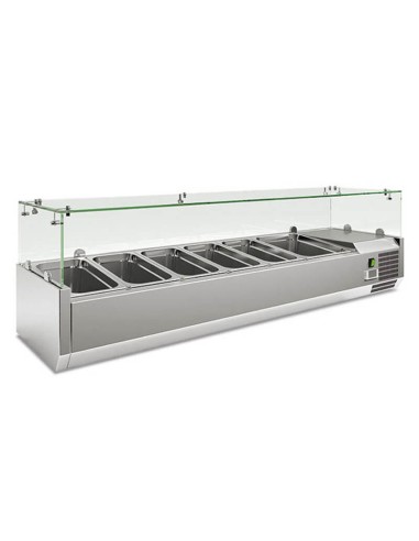 Vetrina Portacondimenti Refrigerata 150cm GN 1/3 x 6 vaschette