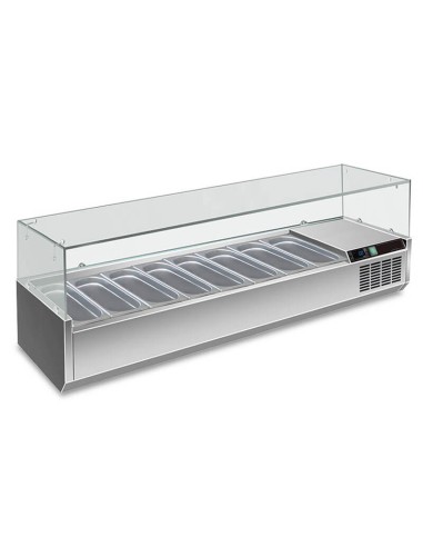 Vetrina Portacondimenti Refrigerata 180cm GN 1/3 x 8 vaschette