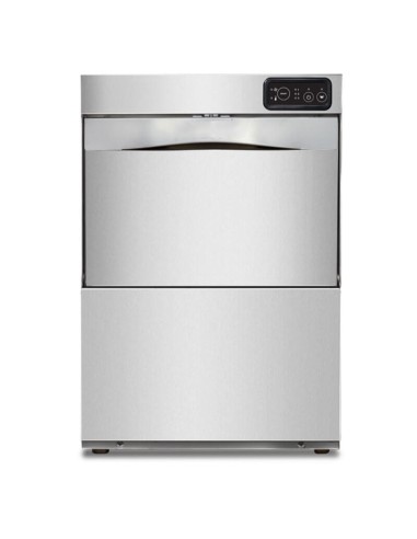 Lavabicchieri Professionale Cesto 400x400 mm - Altezza Bicchiere 305 mm Acciaio Inox Ciclo di Autopulizia