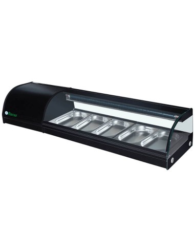 Vetrina refrigerata statica per sushi 5 vaschette