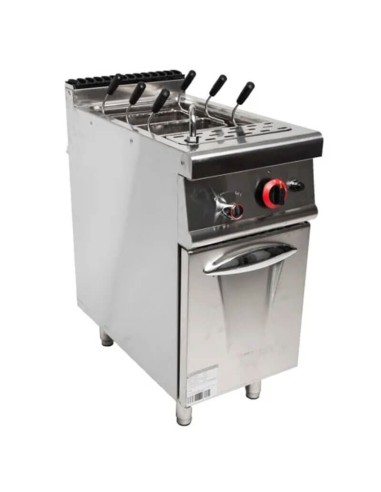 Cuocipasta a Gas Professionale 1 Vasca 24 Lt S/70 | Vano Chiuso 40x70 cm