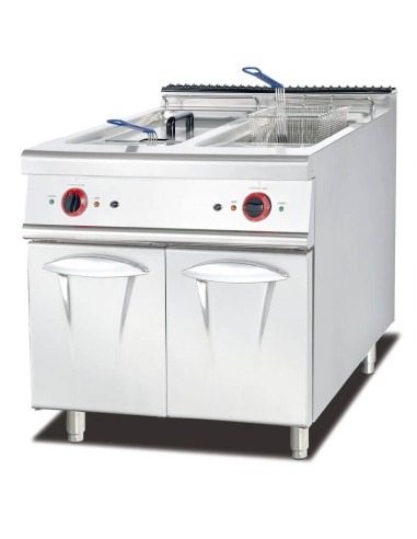 Friggitrice Elettrica Professionale 2 Vasche 28+28 Lt - Su Mobile S/70 80x70 cm