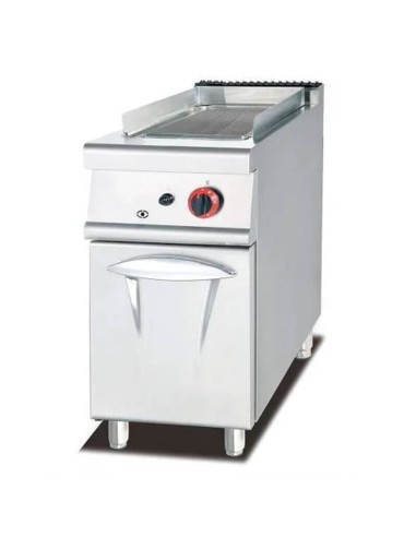 Fry Top a Gas Professionale su Mobile - Piastra Rigata S/70 40x70 cm