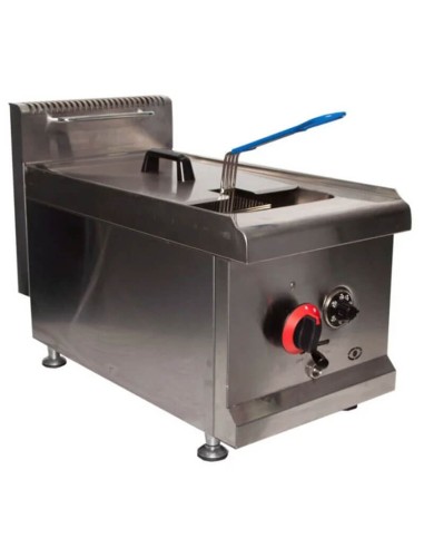 Friggitrice a Gas Professionale da Banco 14 Lt - Acciaio Inox 4.5 kW per Ristoranti