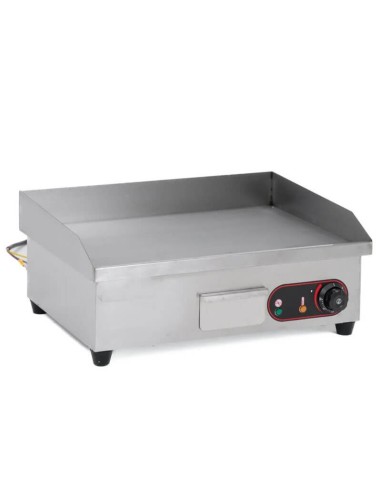 Fry Top Elettrico Professionale da Banco - Piastra Liscia 3 kW Acciaio Inox 55x45 cm