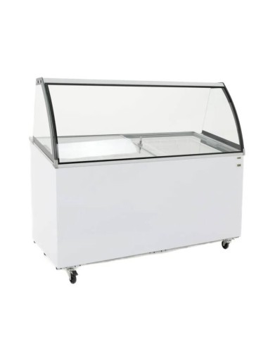 Banco Vetrina Gelati Professionale 8 Gusti a Vetri Curvi - Refrigerazione Statica