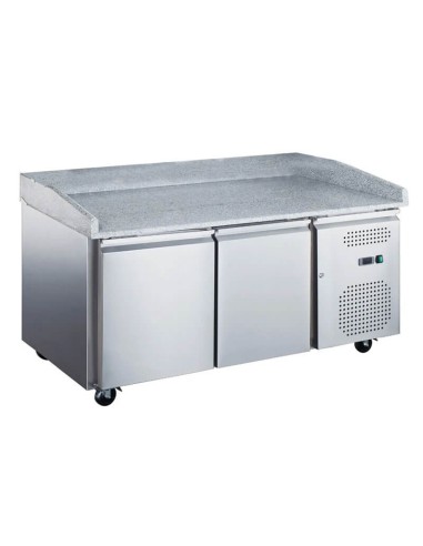 Banco Pizza Professionale 151x80 cm - Acciaio Inox 2 Porte - Tropicalizzato - Basso Consumo