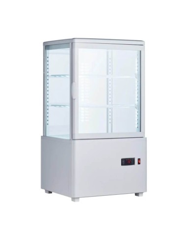 Frigo Vetrina Refrigerata 58 Lt - 4 Lati Vetro - LED - Pasticceria & Bibite - Spedizione Italia