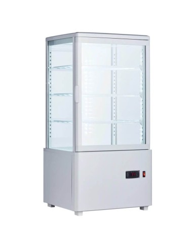 Frigo Vetrina Refrigerata 68 Lt - 4 Lati Vetro - LED - Pasticceria & Bibite - Spedizione Italia
