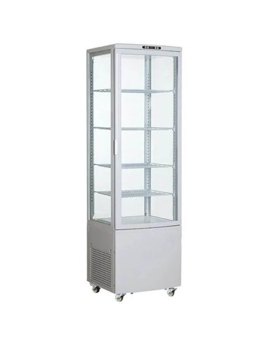 Frigo Vetrina Refrigerata 238 Lt - 4 Lati Vetro - LED - Pasticceria & Bibite - Spedizione Italia