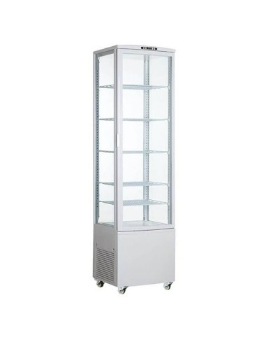 Frigo Vetrina Refrigerata 278 Lt - 4 Lati Vetro - LED - Pasticceria & Bibite - Spedizione Italia