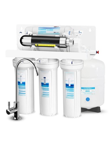 Sistema di Depurazione Acqua a Osmosi Inversa con Filtro UV - 6 Stadi di Filtrazione - 75 GPD - Spedizione Italia