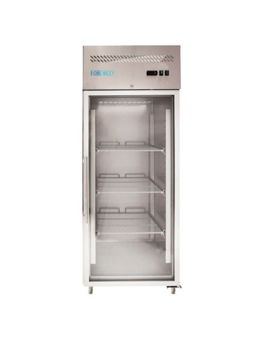 Armadio Congelatore Ventilato Sportello in Vetro GN 2/1 Forcold M-GN650BTG-FC  650 Lt  Acciaio Inox