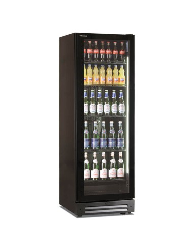 Frigo Vetrina professionale statico da 360 litri nera