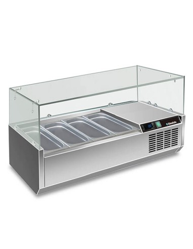 Vetrina Portacondimenti Refrigerata 120 cm GN 1/3 x 4 vaschette