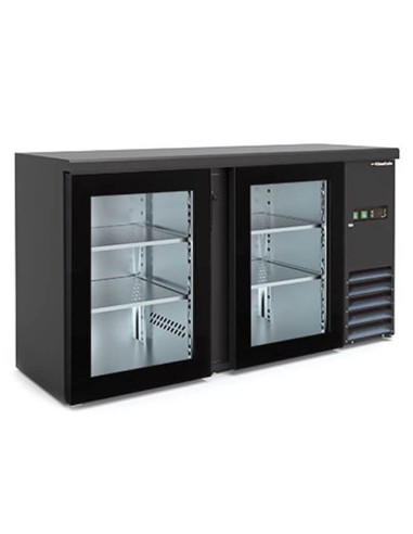 Retrobanco refrigerato ventilato 2 porte in vetro 315 litri
