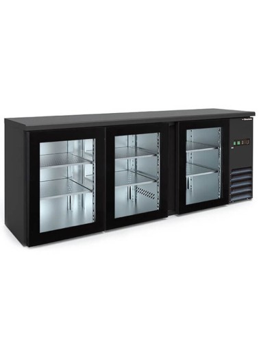 Retrobanco refrigerato ventilato 3 porte in vetro 432 litri